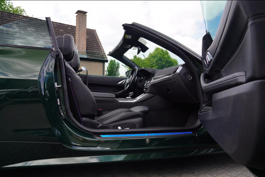 BMW 4 Serie Cabrio 430i High Executive |Sanremo green | LaserLED | Stoelkoeling | Camera | NIEUWstaat | Nekverwarming | Luxe Leder