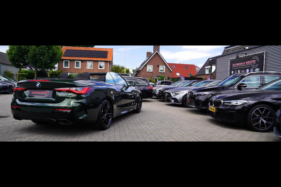 BMW 4 Serie Cabrio 430i High Executive |Sanremo green | LaserLED | Stoelkoeling | Camera | NIEUWstaat | Nekverwarming | Luxe Leder