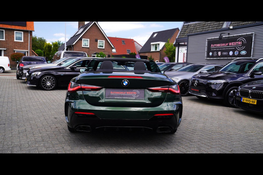 BMW 4 Serie Cabrio 430i High Executive |Sanremo green | LaserLED | Stoelkoeling | Camera | NIEUWstaat | Nekverwarming | Luxe Leder