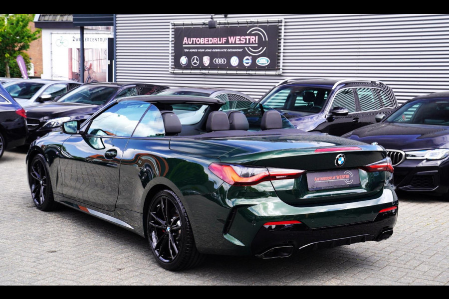 BMW 4 Serie Cabrio 430i High Executive |Sanremo green | LaserLED | Stoelkoeling | Camera | NIEUWstaat | Nekverwarming | Luxe Leder