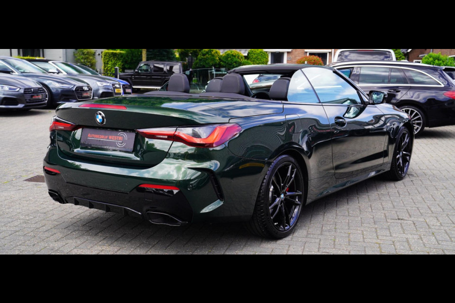 BMW 4 Serie Cabrio 430i High Executive |Sanremo green | LaserLED | Stoelkoeling | Camera | NIEUWstaat | Nekverwarming | Luxe Leder