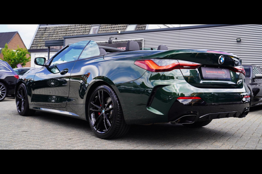BMW 4 Serie Cabrio 430i High Executive |Sanremo green | LaserLED | Stoelkoeling | Camera | NIEUWstaat | Nekverwarming | Luxe Leder