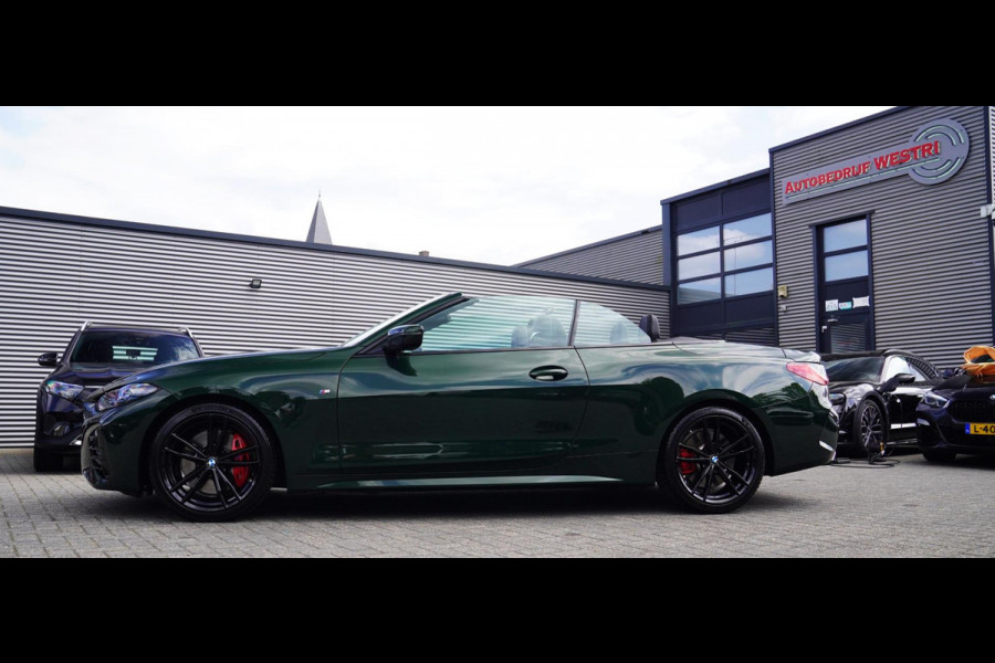 BMW 4 Serie Cabrio 430i High Executive |Sanremo green | LaserLED | Stoelkoeling | Camera | NIEUWstaat | Nekverwarming | Luxe Leder