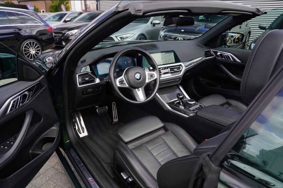 BMW 4 Serie Cabrio 430i High Executive |Sanremo green | LaserLED | Stoelkoeling | Camera | NIEUWstaat | Nekverwarming | Luxe Leder