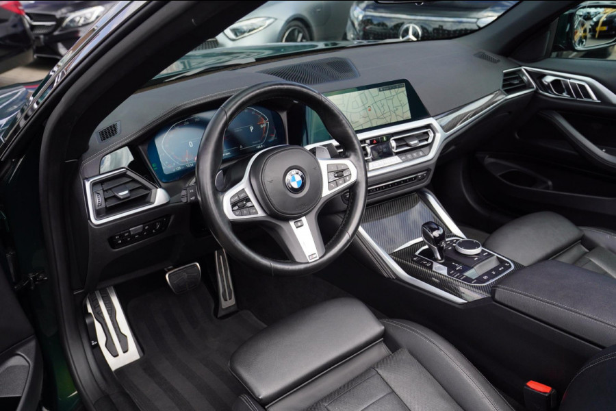 BMW 4 Serie Cabrio 430i High Executive |Sanremo green | LaserLED | Stoelkoeling | Camera | NIEUWstaat | Nekverwarming | Luxe Leder