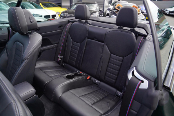 BMW 4 Serie Cabrio 430i High Executive |Sanremo green | LaserLED | Stoelkoeling | Camera | NIEUWstaat | Nekverwarming | Luxe Leder