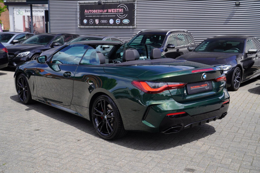 BMW 4 Serie Cabrio 430i High Executive |Sanremo green | LaserLED | Stoelkoeling | Camera | NIEUWstaat | Nekverwarming | Luxe Leder