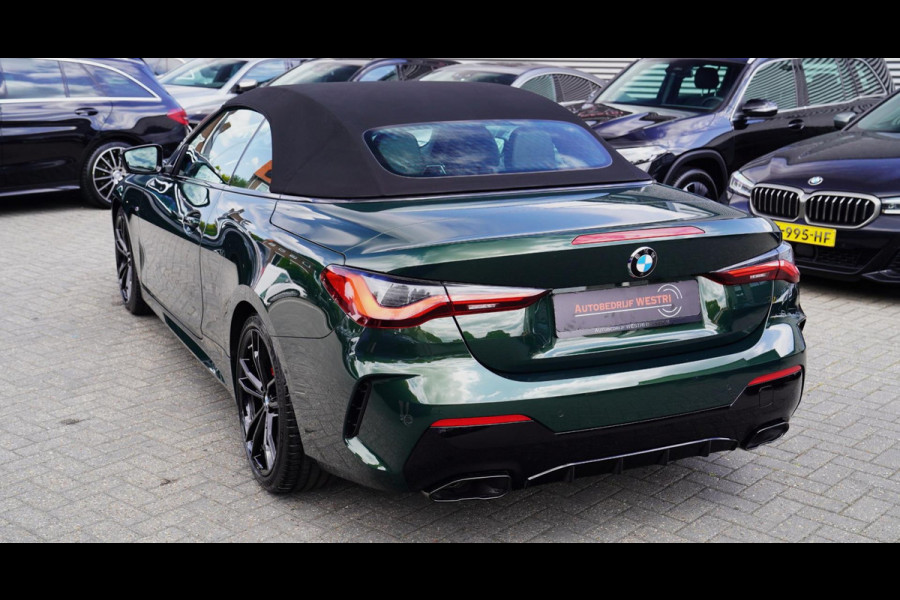 BMW 4 Serie Cabrio 430i High Executive |Sanremo green | LaserLED | Stoelkoeling | Camera | NIEUWstaat | Nekverwarming | Luxe Leder