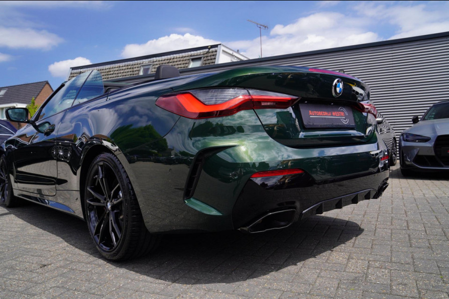 BMW 4 Serie Cabrio 430i High Executive |Sanremo green | LaserLED | Stoelkoeling | Camera | NIEUWstaat | Nekverwarming | Luxe Leder