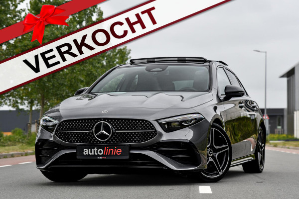 Mercedes-Benz A-Klasse 180 AMG Night ed. Pano, Memory, 360, HUD, Multibeam, Keyless, Trekhaak, Dodeh!