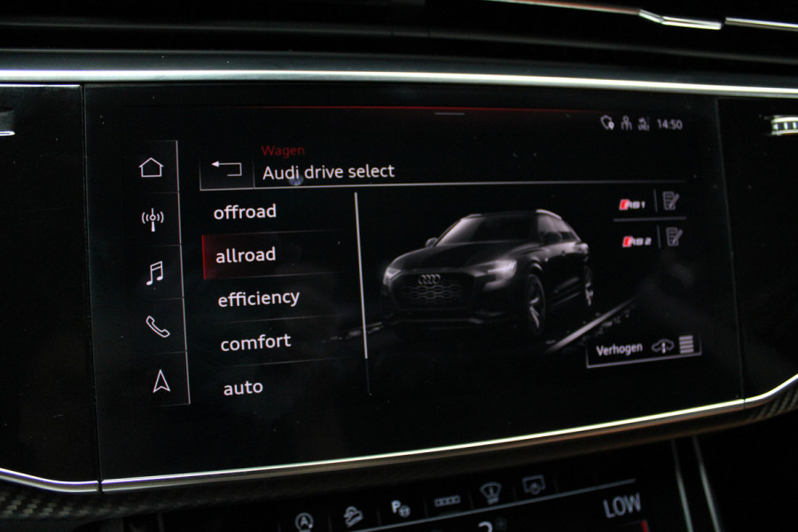 Audi RS Q8 4.0 TFSI B&O HUD Carbon ACC Panodak Leder Keyless Climate (4-zone) Elektr. bedienbaar achterklep Keyless Stoelventilatie Stoelverwarming Sportstoelen Plus Matrix LED LM velgen 23 inch BTW auto
