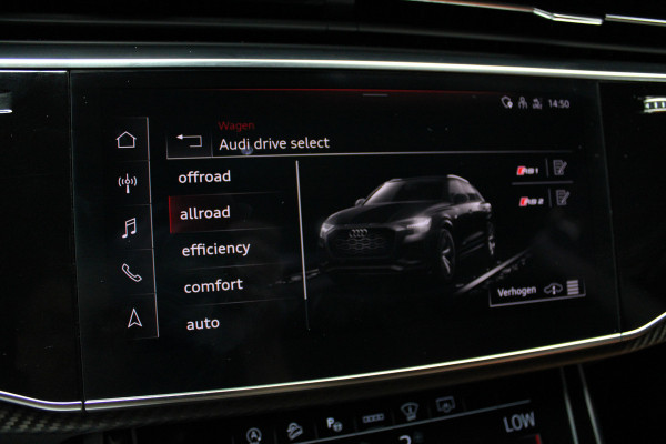 Audi RS Q8 4.0 TFSI B&O HUD Carbon ACC Panodak Leder Keyless Climate (4-zone) Elektr. bedienbaar achterklep Keyless Stoelventilatie Stoelverwarming Sportstoelen Plus Matrix LED LM velgen 23 inch BTW auto