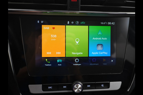 MG Mg Zs EV Luxury 45kWh Leder Panodak Camera Cruise Adaptief Apple Carplay Android Auto Stoelverwarming Airco Navi DAB Pdc Keyless Led Regensensor Lmv Bluetooth Connected services LaneAssist Verkeersbord detectie 1e Eigenaar Dealeronderhouden