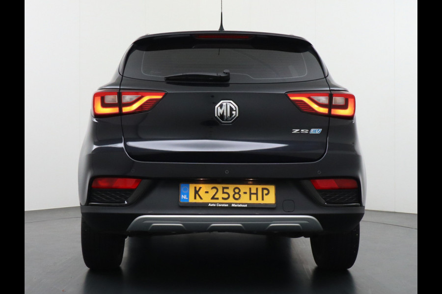 MG Mg Zs EV Luxury 45kWh Leder Panodak Camera Cruise Adaptief Apple Carplay Android Auto Stoelverwarming Airco Navi DAB Pdc Keyless Led Regensensor Lmv Bluetooth Connected services LaneAssist Verkeersbord detectie 1e Eigenaar Dealeronderhouden