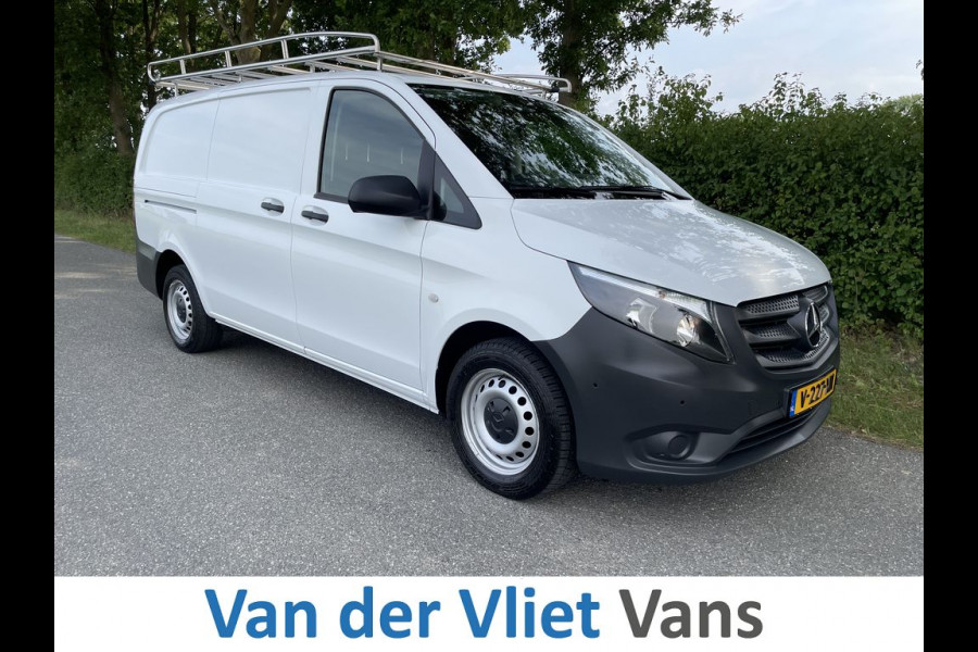 Mercedes-Benz Vito 114 CDI E6 Automaat Lang 3 zits BPM Vrij! Lease €352 p/m, Airco, Navi+Camera, Trekhaak, PDC, Imperiaal, Bedrijfsinrichting, Onderhoudshistorie aanwezig