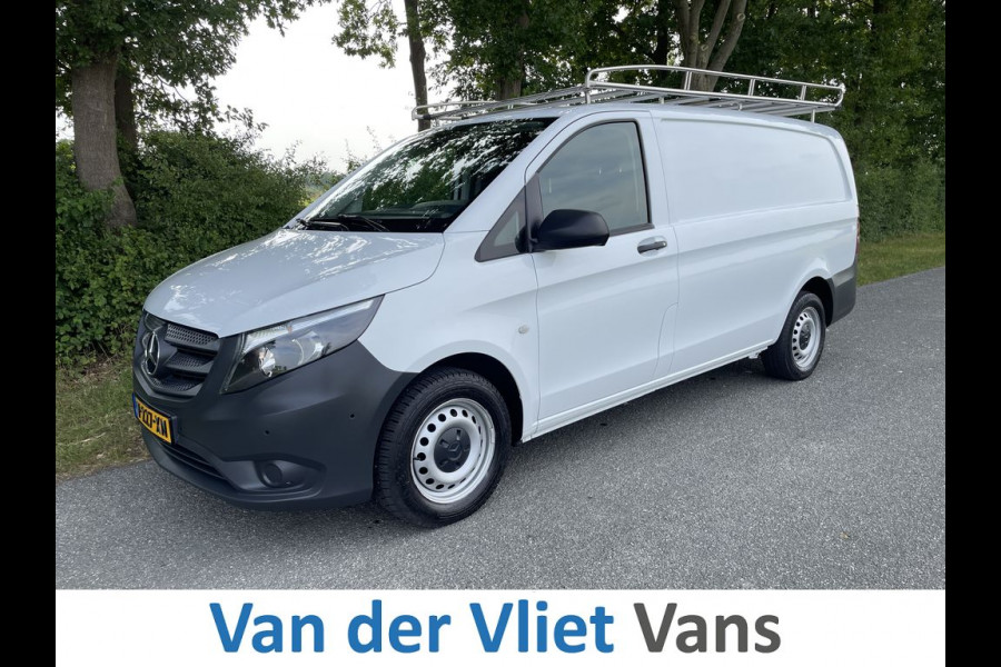 Mercedes-Benz Vito 114 CDI E6 Automaat Lang 3 zits BPM Vrij! Lease €352 p/m, Airco, Navi+Camera, Trekhaak, PDC, Imperiaal, Bedrijfsinrichting, Onderhoudshistorie aanwezig