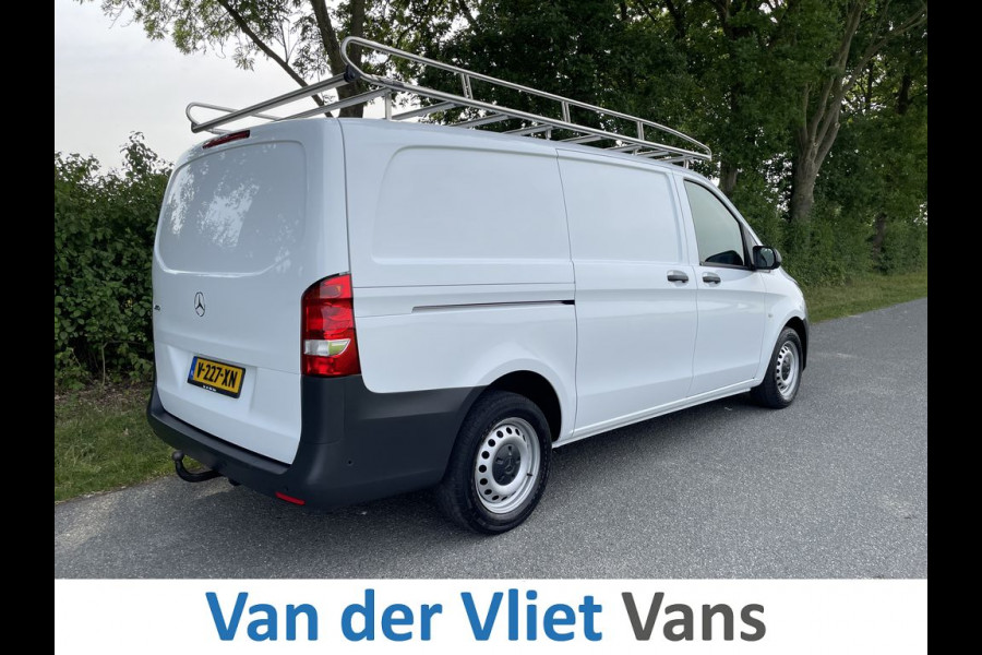 Mercedes-Benz Vito 114 CDI E6 Automaat Lang 3 zits BPM Vrij! Lease €352 p/m, Airco, Navi+Camera, Trekhaak, PDC, Imperiaal, Bedrijfsinrichting, Onderhoudshistorie aanwezig
