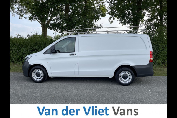Mercedes-Benz Vito 114 CDI E6 Automaat Lang 3 zits BPM Vrij! Lease €352 p/m, Airco, Navi+Camera, Trekhaak, PDC, Imperiaal, Bedrijfsinrichting, Onderhoudshistorie aanwezig