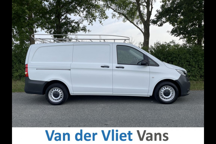 Mercedes-Benz Vito 114 CDI E6 Automaat Lang 3 zits BPM Vrij! Lease €352 p/m, Airco, Navi+Camera, Trekhaak, PDC, Imperiaal, Bedrijfsinrichting, Onderhoudshistorie aanwezig