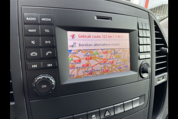 Mercedes-Benz Vito 114 CDI E6 Automaat Lang 3 zits BPM Vrij! Lease €352 p/m, Airco, Navi+Camera, Trekhaak, PDC, Imperiaal, Bedrijfsinrichting, Onderhoudshistorie aanwezig
