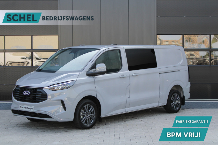 Ford Transit Custom 320 2.0 TDCI L2H1 Limited DC 170pk - 1+1 Stoel - ACC - Navi - 360 Camera - Omvormer - 2x Schuif - Rijklaar
