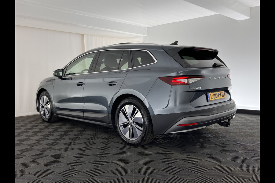 Škoda ENYAQ iV 80 Luxus [ 3-Fase ] (INCL-BTW) *PANO | LUXURY-LEATHER | HEAD-UP | ADAPTIVE-CRUISE | MEMORY-PACK | FULL-LED | DIGI-COCKPIT | BLIND-SPOT | NAVI-FULLMAP | KEYLESS | CAMERA | HEATED-SPORTSEATS | KEYLESS | 19"ALU*