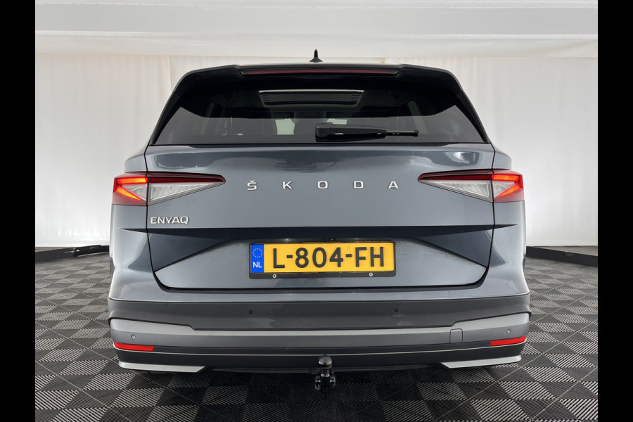 Škoda ENYAQ iV 80 Luxus [ 3-Fase ] (INCL-BTW) *PANO | LUXURY-LEATHER | HEAD-UP | ADAPTIVE-CRUISE | MEMORY-PACK | FULL-LED | DIGI-COCKPIT | BLIND-SPOT | NAVI-FULLMAP | KEYLESS | CAMERA | HEATED-SPORTSEATS | KEYLESS | 19"ALU*