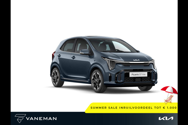 Kia Picanto 1.0 DPI GT-Line | Elektrisch schuif-/kanteldak | Voorstoelen verwarmd