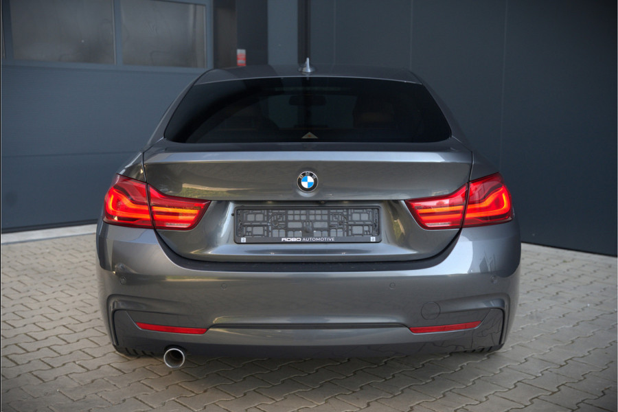 BMW 4 Serie Gran Coupé 418i High Executive M Sport | Stoelverwarming | Camera | Cognac Leer | Keyless | Shadow Line | Hifi | Automaat | NAP | DAB | LED | Navigatie Prof. | Cruise Control |