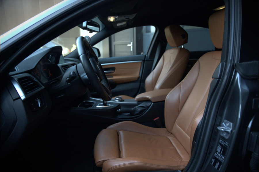 BMW 4 Serie Gran Coupé 418i High Executive M Sport | Stoelverwarming | Camera | Cognac Leer | Keyless | Shadow Line | Hifi | Automaat | NAP | DAB | LED | Navigatie Prof. | Cruise Control |