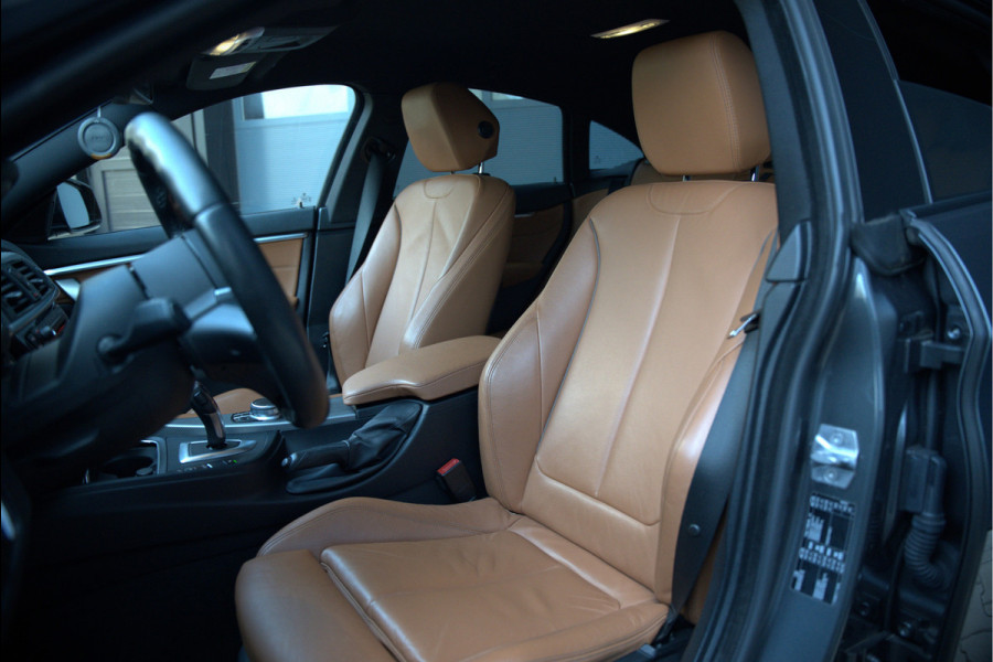 BMW 4 Serie Gran Coupé 418i High Executive M Sport | Stoelverwarming | Camera | Cognac Leer | Keyless | Shadow Line | Hifi | Automaat | NAP | DAB | LED | Navigatie Prof. | Cruise Control |