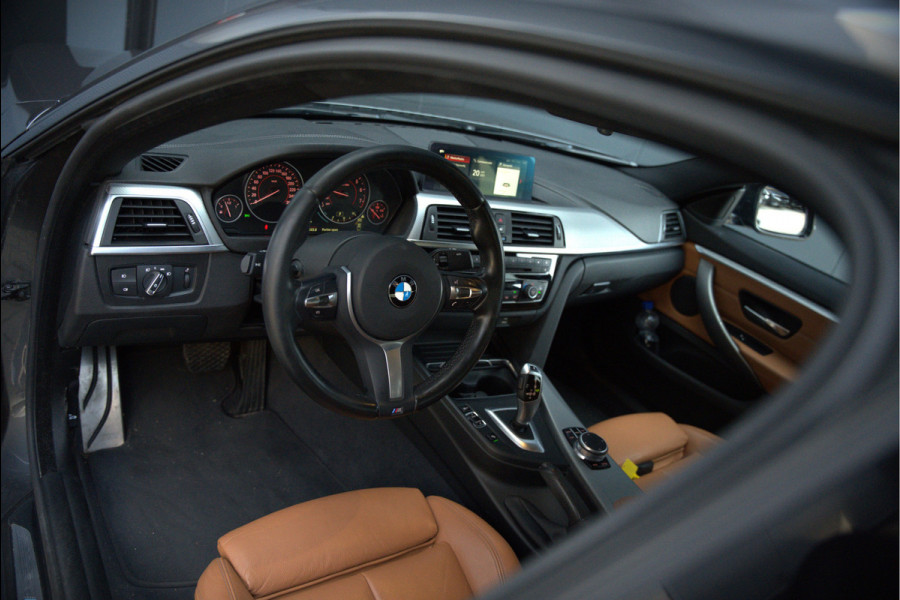 BMW 4 Serie Gran Coupé 418i High Executive M Sport | Stoelverwarming | Camera | Cognac Leer | Keyless | Shadow Line | Hifi | Automaat | NAP | DAB | LED | Navigatie Prof. | Cruise Control |