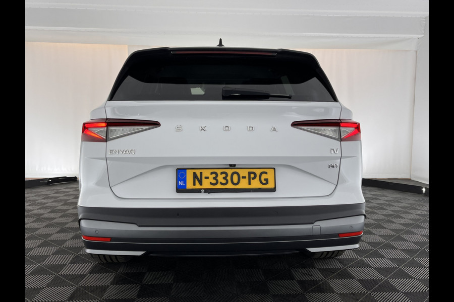 Škoda ENYAQ iV 80 (INCL.BTW) *DIGI-COCKPIT | FULL-LED | 1/2LEATHER | BLINDSPOT | CAMERA | NAVI-FULLMAP | DAB+ | KEYLESS | 19''ALU*