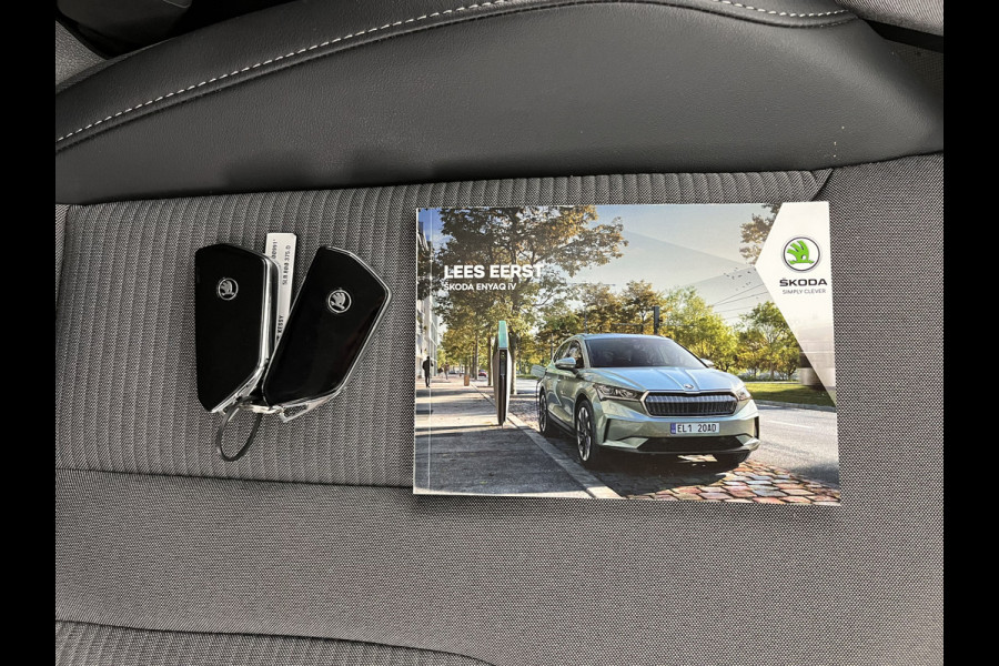 Škoda ENYAQ iV 80 (INCL.BTW) *DIGI-COCKPIT | FULL-LED | 1/2LEATHER | BLINDSPOT | CAMERA | NAVI-FULLMAP | DAB+ | KEYLESS | 19''ALU*