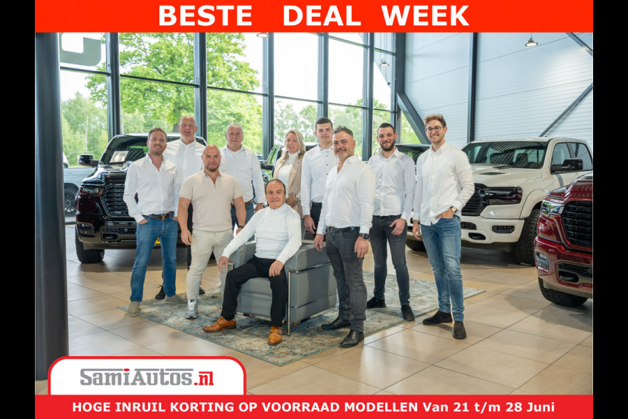 Dodge Ram 1500 Limited Night H.O 540HP 706Nm | Massage + Full Option | De Meest Luxe en Volle Pick-Up in zijn Klasse | Comfortabele Dubbele Cabine met Royale 5 Zitplaatsen | BPM vrij | Nu Leverbaar uit Voorraad | Voorraad Nr 2384 - 5408