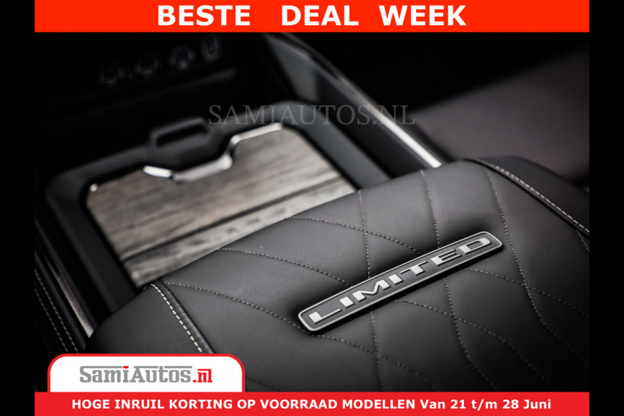 Dodge Ram 1500 Limited Night H.O 540HP 706Nm | Massage + Full Option | De Meest Luxe en Volle Pick-Up in zijn Klasse | Comfortabele Dubbele Cabine met Royale 5 Zitplaatsen | BPM vrij | Nu Leverbaar uit Voorraad | Voorraad Nr 2384 - 5408