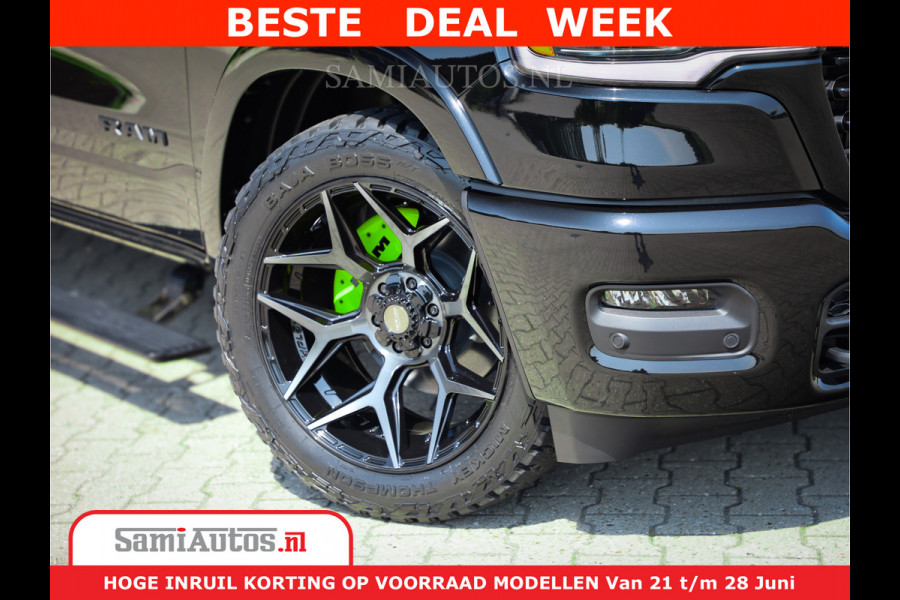 Dodge Ram 1500 Limited Night H.O 540HP 706Nm | Massage + Full Option | De Meest Luxe en Volle Pick-Up in zijn Klasse | Comfortabele Dubbele Cabine met Royale 5 Zitplaatsen | BPM vrij | Nu Leverbaar uit Voorraad | Voorraad Nr 2384 - 5408