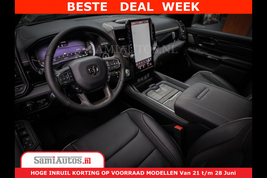 Dodge Ram 1500 Limited Night H.O 540HP 706Nm | Massage + Full Option | De Meest Luxe en Volle Pick-Up in zijn Klasse | Comfortabele Dubbele Cabine met Royale 5 Zitplaatsen | BPM vrij | Nu Leverbaar uit Voorraad | Voorraad Nr 2384 - 5408