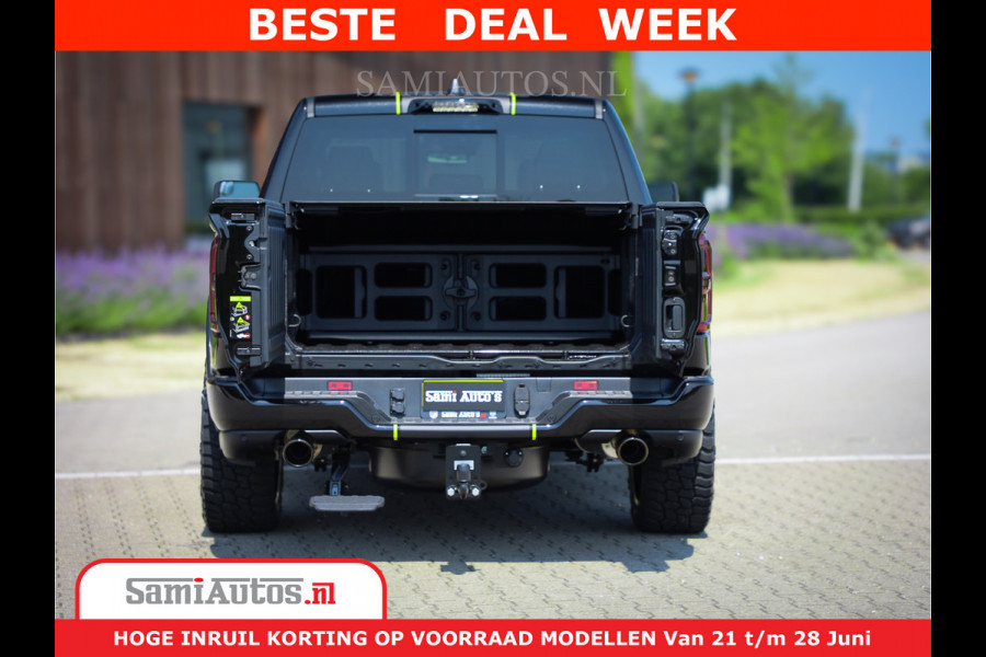 Dodge Ram 1500 Limited Night H.O 540HP 706Nm | Massage + Full Option | De Meest Luxe en Volle Pick-Up in zijn Klasse | Comfortabele Dubbele Cabine met Royale 5 Zitplaatsen | BPM vrij | Nu Leverbaar uit Voorraad | Voorraad Nr 2384 - 5408