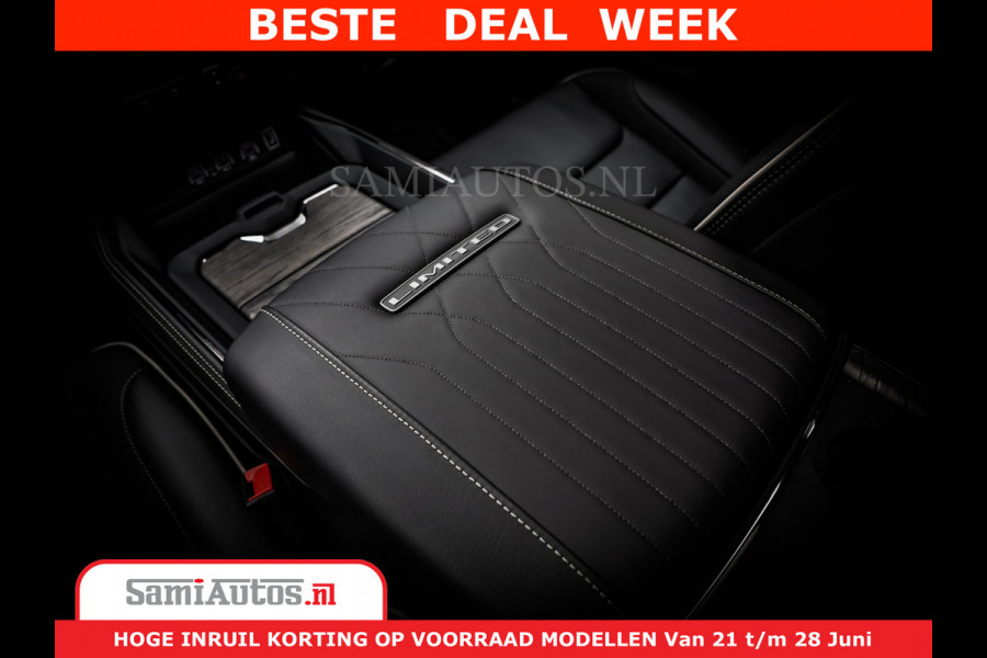Dodge Ram 1500 Limited Night H.O 540HP 706Nm | Massage + Full Option | De Meest Luxe en Volle Pick-Up in zijn Klasse | Comfortabele Dubbele Cabine met Royale 5 Zitplaatsen | BPM vrij | Nu Leverbaar uit Voorraad | Voorraad Nr 2384 - 5408