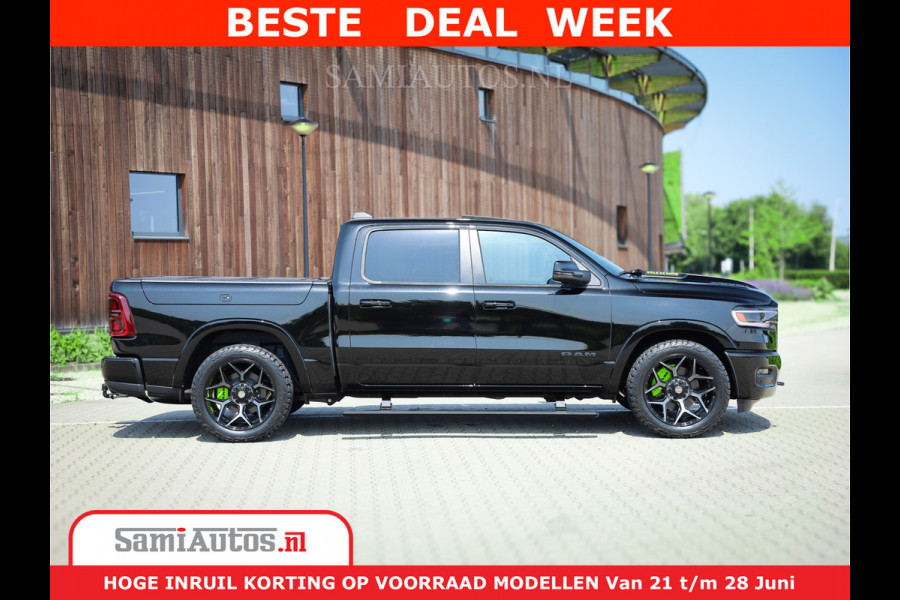 Dodge Ram 1500 Limited Night H.O 540HP 706Nm | Massage + Full Option | De Meest Luxe en Volle Pick-Up in zijn Klasse | Comfortabele Dubbele Cabine met Royale 5 Zitplaatsen | BPM vrij | Nu Leverbaar uit Voorraad | Voorraad Nr 2384 - 5408