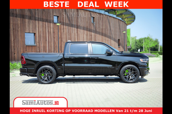 Dodge Ram 1500 Limited Night H.O 540HP 706Nm | Massage + Full Option | De Meest Luxe en Volle Pick-Up in zijn Klasse | Comfortabele Dubbele Cabine met Royale 5 Zitplaatsen | BPM vrij | Nu Leverbaar uit Voorraad | Voorraad Nr 2384 - 5408