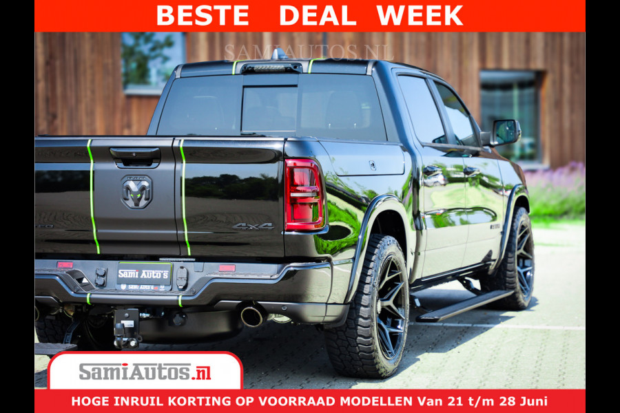 Dodge Ram 1500 Limited Night H.O 540HP 706Nm | Massage + Full Option | De Meest Luxe en Volle Pick-Up in zijn Klasse | Comfortabele Dubbele Cabine met Royale 5 Zitplaatsen | BPM vrij | Nu Leverbaar uit Voorraad | Voorraad Nr 2384 - 5408