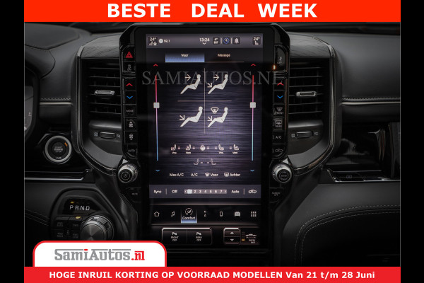 Dodge Ram 1500 Limited Night H.O 540HP 706Nm | Massage + Full Option | De Meest Luxe en Volle Pick-Up in zijn Klasse | Comfortabele Dubbele Cabine met Royale 5 Zitplaatsen | BPM vrij | Nu Leverbaar uit Voorraad | Voorraad Nr 2384 - 5408