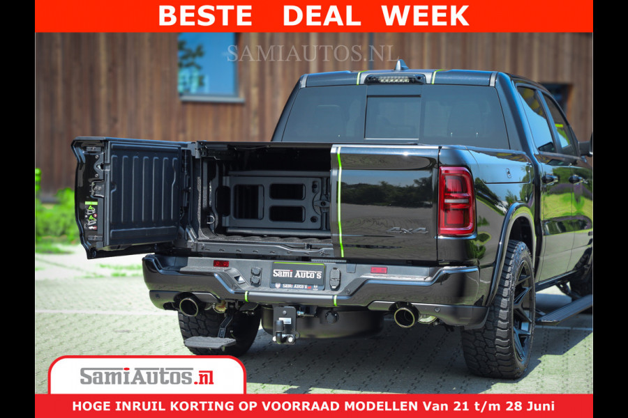 Dodge Ram 1500 Limited Night H.O 540HP 706Nm | Massage + Full Option | De Meest Luxe en Volle Pick-Up in zijn Klasse | Comfortabele Dubbele Cabine met Royale 5 Zitplaatsen | BPM vrij | Nu Leverbaar uit Voorraad | Voorraad Nr 2384 - 5408