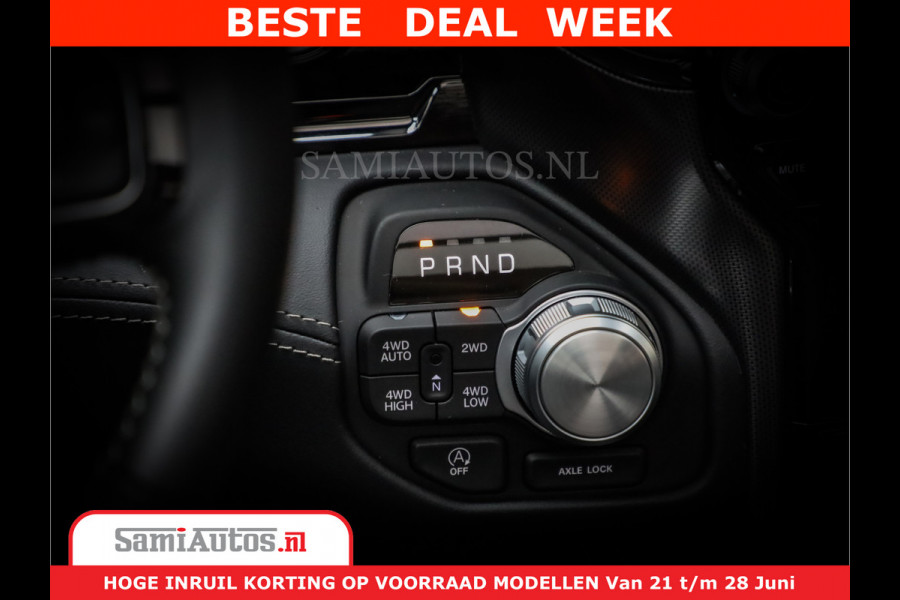 Dodge Ram 1500 Limited Night H.O 540HP 706Nm | Massage + Full Option | De Meest Luxe en Volle Pick-Up in zijn Klasse | Comfortabele Dubbele Cabine met Royale 5 Zitplaatsen | BPM vrij | Nu Leverbaar uit Voorraad | Voorraad Nr 2384 - 5408