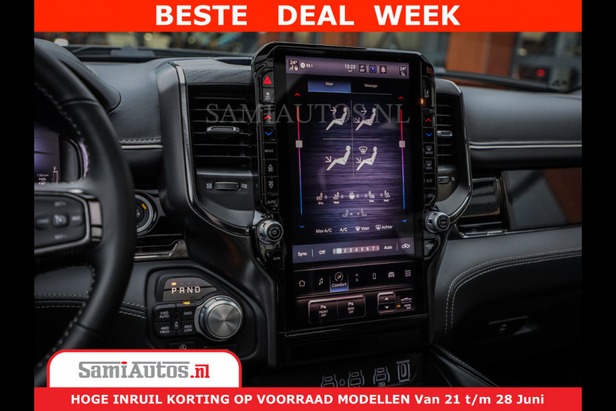Dodge Ram 1500 Limited Night H.O 540HP 706Nm | Massage + Full Option | De Meest Luxe en Volle Pick-Up in zijn Klasse | Comfortabele Dubbele Cabine met Royale 5 Zitplaatsen | BPM vrij | Nu Leverbaar uit Voorraad | Voorraad Nr 2384 - 5408