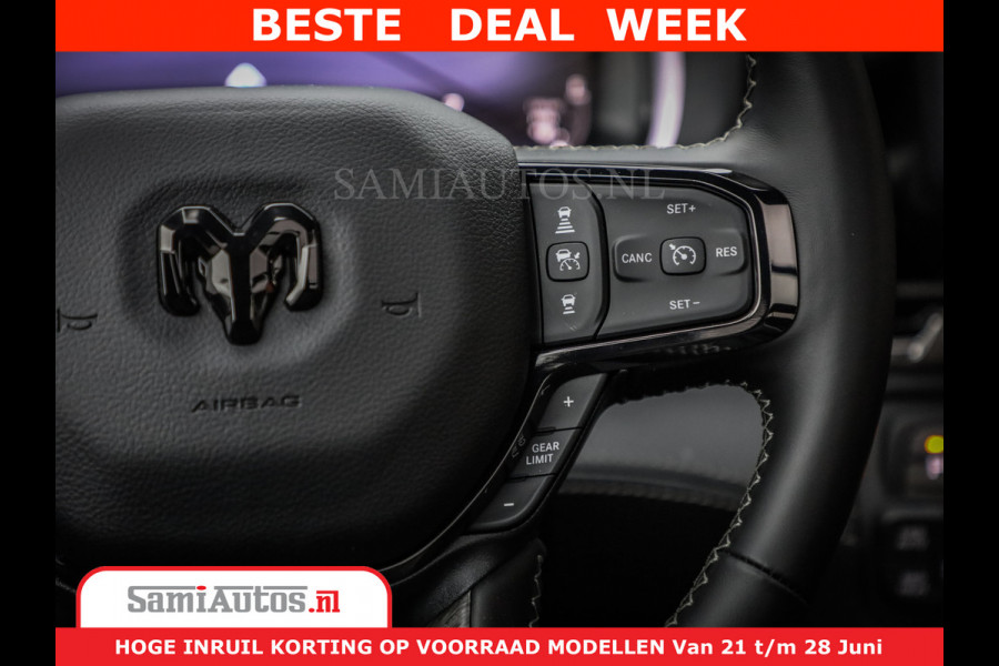 Dodge Ram 1500 Limited Night H.O 540HP 706Nm | Massage + Full Option | De Meest Luxe en Volle Pick-Up in zijn Klasse | Comfortabele Dubbele Cabine met Royale 5 Zitplaatsen | BPM vrij | Nu Leverbaar uit Voorraad | Voorraad Nr 2384 - 5408