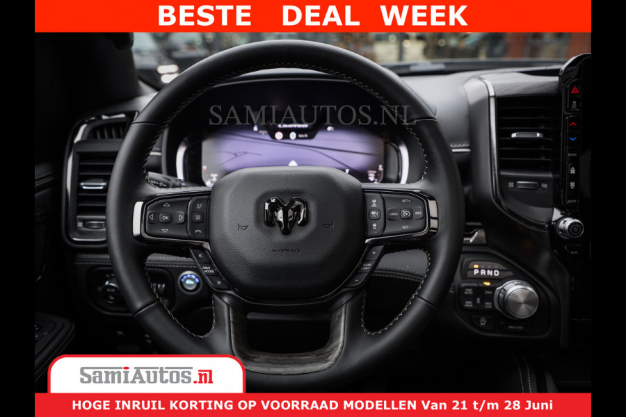 Dodge Ram 1500 Limited Night H.O 540HP 706Nm | Massage + Full Option | De Meest Luxe en Volle Pick-Up in zijn Klasse | Comfortabele Dubbele Cabine met Royale 5 Zitplaatsen | BPM vrij | Nu Leverbaar uit Voorraad | Voorraad Nr 2384 - 5408