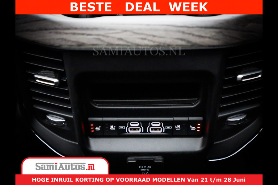 Dodge Ram 1500 Limited Night H.O 540HP 706Nm | Massage + Full Option | De Meest Luxe en Volle Pick-Up in zijn Klasse | Comfortabele Dubbele Cabine met Royale 5 Zitplaatsen | BPM vrij | Nu Leverbaar uit Voorraad | Voorraad Nr 2384 - 5408